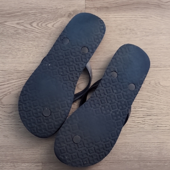 Tory Burch Navy and Red Rope Pattern Sandals - Picture 6 of 6